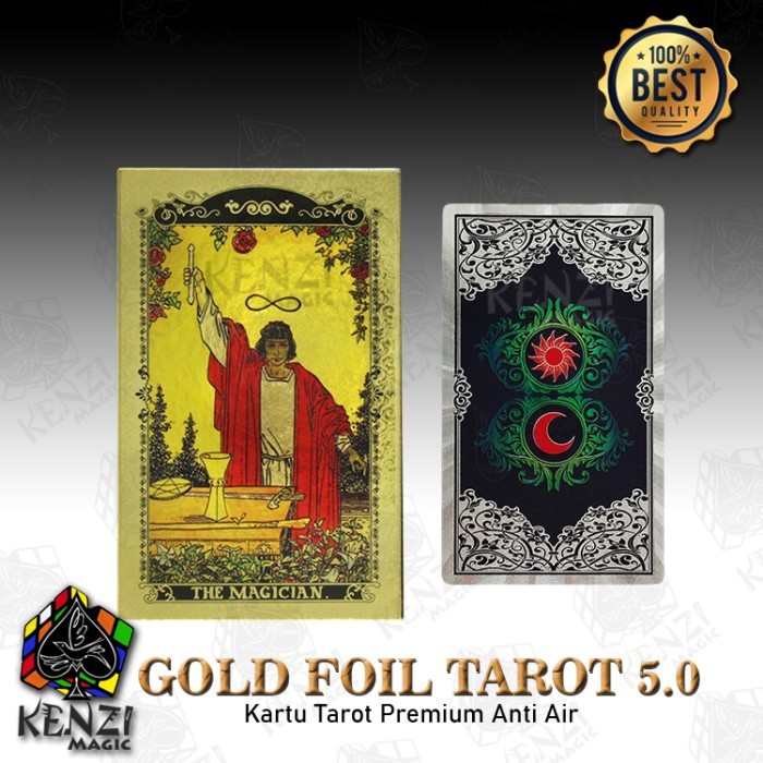 Kartu Tarot Neo Rider Waite Anti Air Pvc Waterproof Gold Foil 5.0 Terlaris