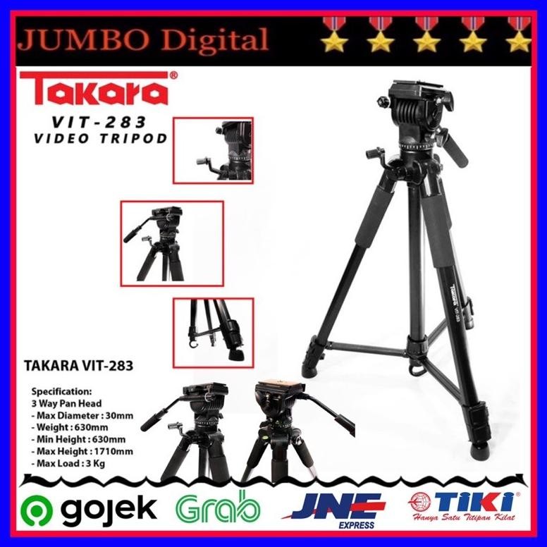 ANGEL>> TRIPOD TAKARA VIT 283 PROFFESIONAL PHOTO VIDEO TRIPOD DSLR VIT-283 KAMERA