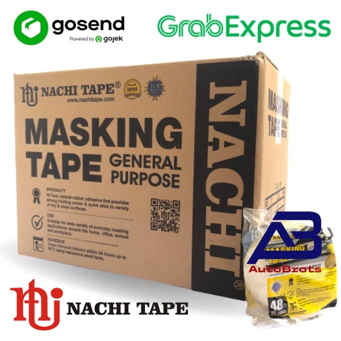 

BEBAS ONGKIR - 1 Dus/48Roll Nachi Masking Tape Isolasi Kertas 2 Inch (48mm) x 20 Yard