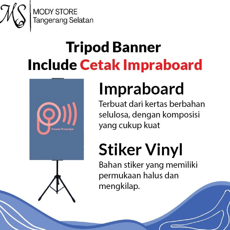 READYYY>> TRIPOD BANNER INCLUDE CETAK IMPRABOARD / TRIPOD BANNER / STAND BANNER / IMPRABOARD