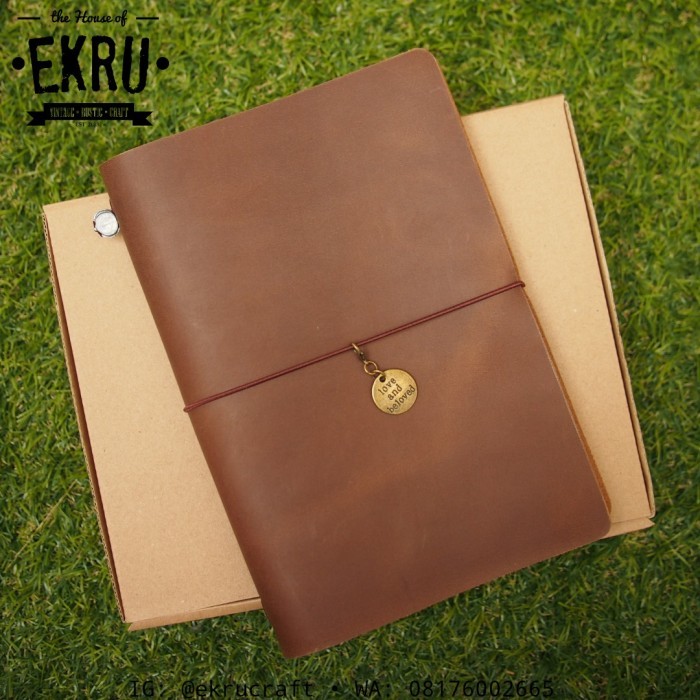 

Genuine Leather Cover Travelers Notebook (Midori) A5 Diskon