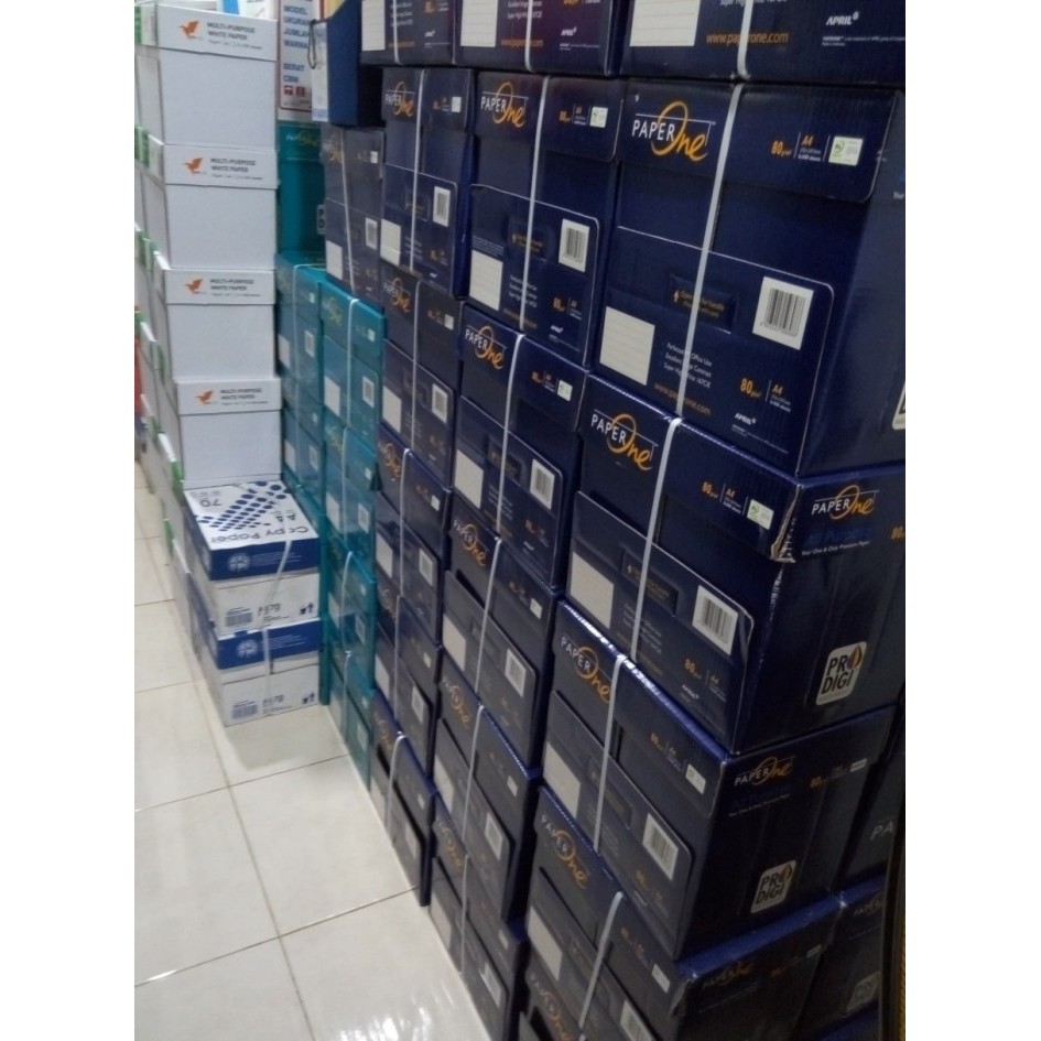 

Gosend!! Kertas Hvs Fotocopy A4 Paperone 80 Gr Murah [1 Dus 5 Rim] Promo