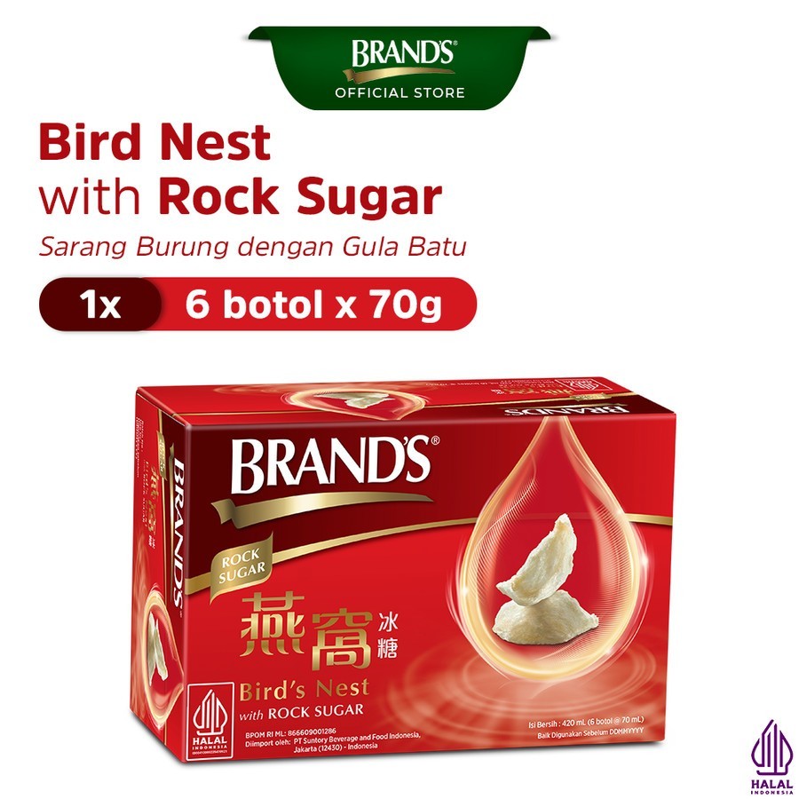 Suntory BRAND'S Bird's Nest 70 Gr with Rock Sugar (isi 6 botol)