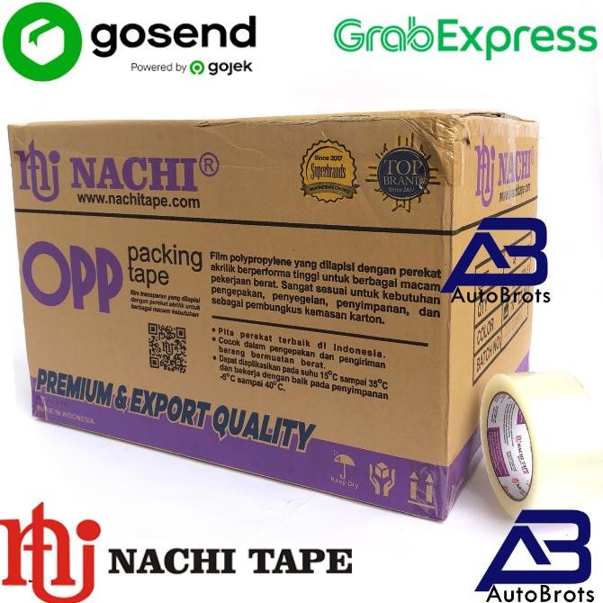 

NEW 1 Dus/72Roll Nachi Tape OPP Lakban Packing Transparan 2 Inch X 90Y
