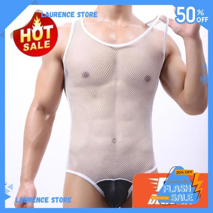 BODYSUIT PRIA TRANSPARENT          BY LAURENCE STORE EKSKLUSIF