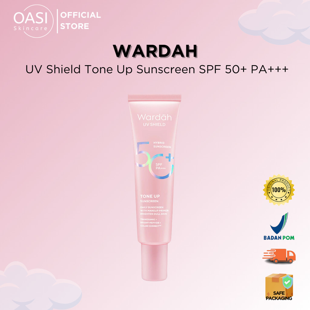 Wardah UV Shield Tone Up Sunscreen SPF 50+ PA+++ - Sunscreen Wajah