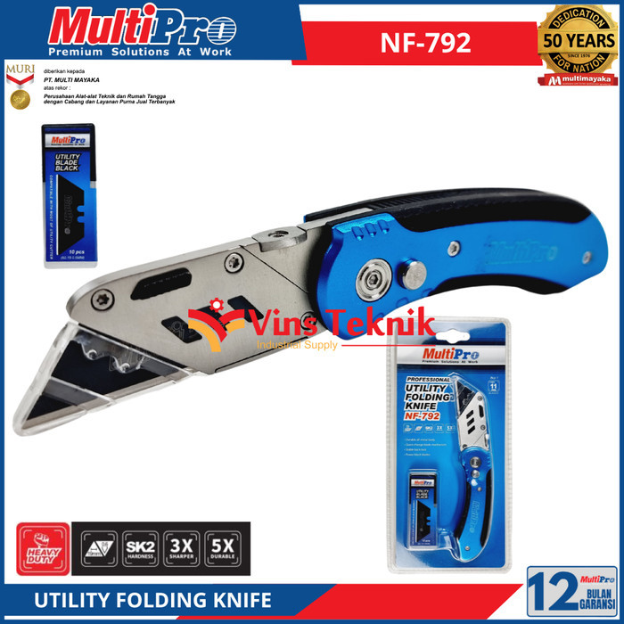 

Terlaris UTILITY FOLDING KNIFE NF-792 MULTIPRO NF792 CUTER LIPAT HEAVY DUTY SALE