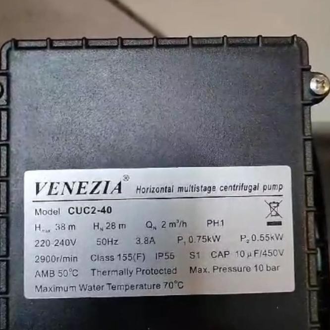 Booster Pump Venezia Pompa Dorong Multistage Cuc 2-40 Venezia
