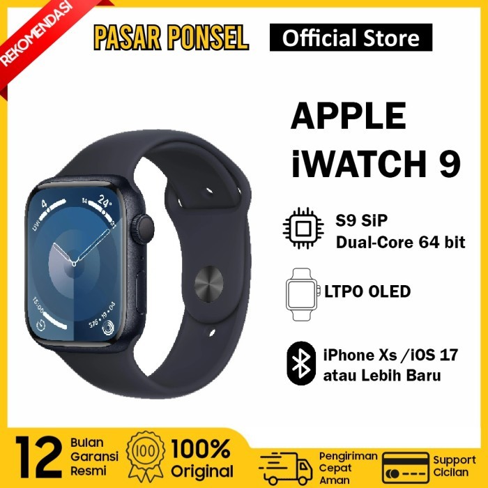 APPLE IWATCH SERIES 9 45 MM GARANSI RESMI IBOX TERMURAH