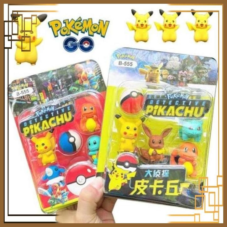 

[RDB] PENGHAPUS PENSIL KARAKTER POKEMON SET 5 ERASER ALAT TULIS PREMIUM
