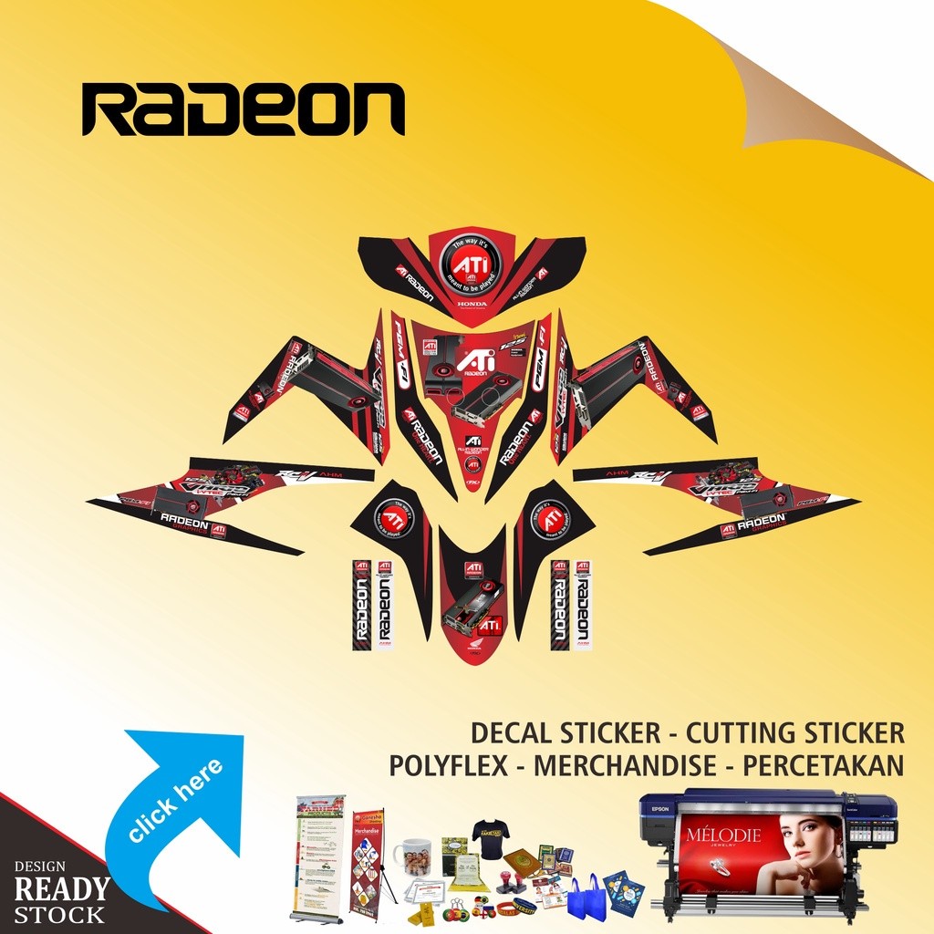 DECAL STICKER HONDA VARIO CBS TECHNO ATI RADEON