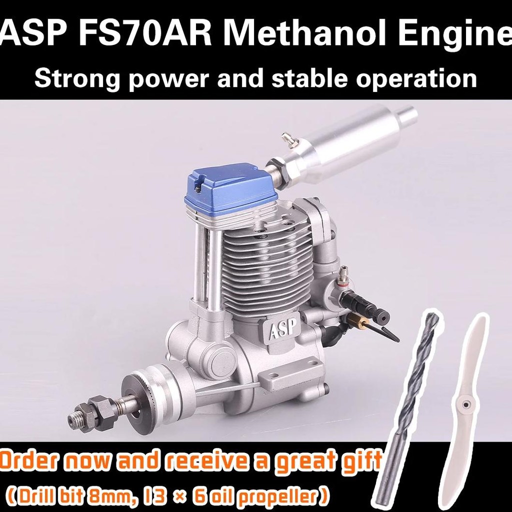ORIGINAL ASP FS70AR 70 GRADE SCALE 11.5CC FOUR STROKE METHANOL NITRO ENGINE FOR RC MODEL FIXED WING 