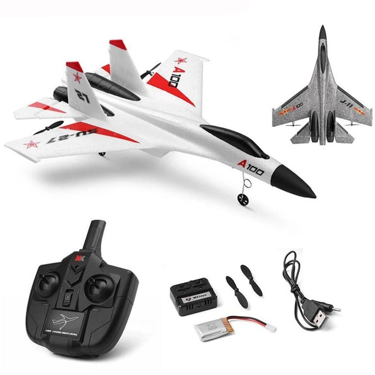 WLTOYS XK A100-SU27 RC PLANE 2.4G 340MM 3CH AIRPLANE FIXED WING PLANES OUTDOOR RC TOYS FLYING REMOTE