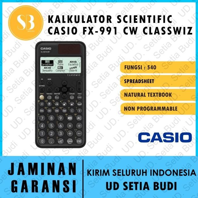 

BEBAS ONGKIR - Kalkulator Scientific Casio FX-991CW Classwiz Asli dan Bergaransi