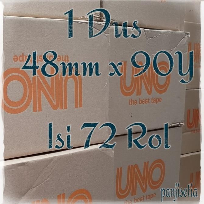 

HARGA DISC - LAKBAN 1 DUS BENING / COKLAT 72 ROLL 48MM X 90Y UNO SOLASI 2 INCHI