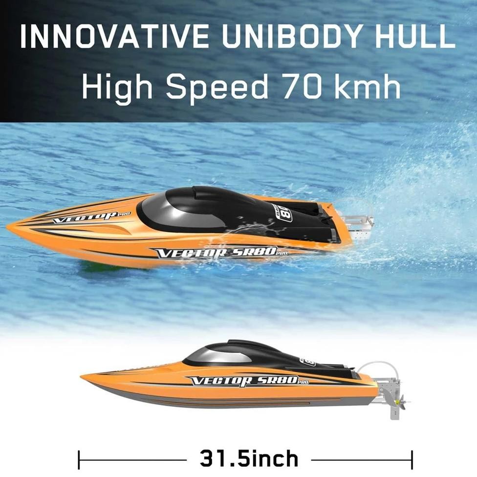 VOLANTEX 798-4P VECTOR SR80 PRO HIGH SPEED RC BOAT WITH AUTO ROLL BACK AND REVERSE FUNCTION