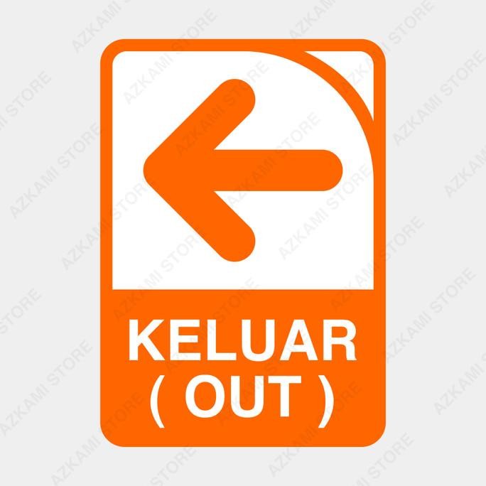 

TERMURAH - Rambu Petunjuk Arah Keluar Kanan atau Kiri 35cm x 50cm Plat Alumunium