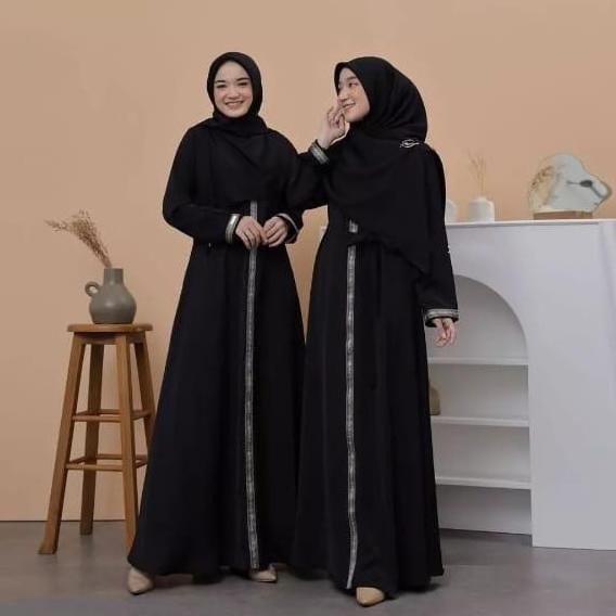 Abaya Hitam Polos Jetblack Turkey Modern Baju Gamis Hitam Polos Wanita HT