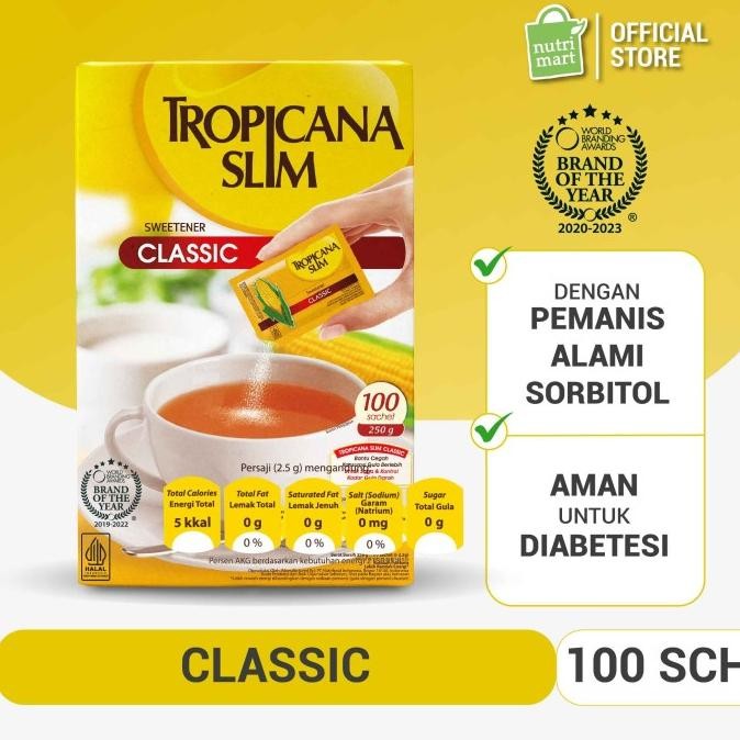 

Tropicana Slim Classic 100 sachet