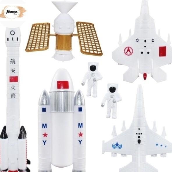 Cake Topper Tema Astronot Luar Angkasa Set 7Pcs