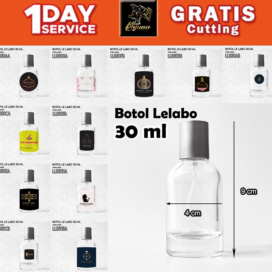 Stiker Botol Parfum Lelabo 30 Ml Parfume Stier Label Custom Le Labo Bahan Transparan