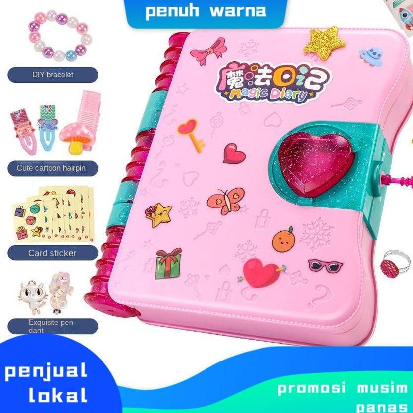 Sp - Mainan Surprise Treasure Magic Book Mainan Hadiah Anak-Anak Agenda Notebook Aksesoris Kado