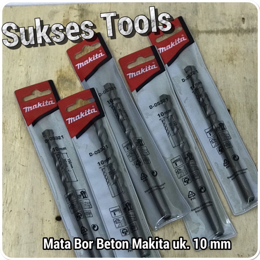 Masonry Dill Bit Makita 10 mm Mata Bor Beton Mata Bor Tembok Makita
