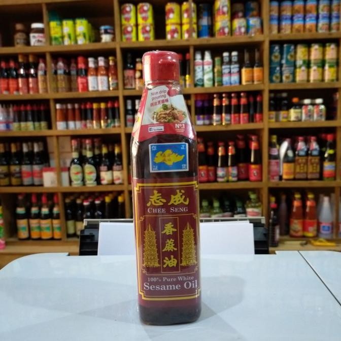 

Chee Seng Double Pagoda Pure White Sesame Oil/ Minyak Wijen Putih 375ml