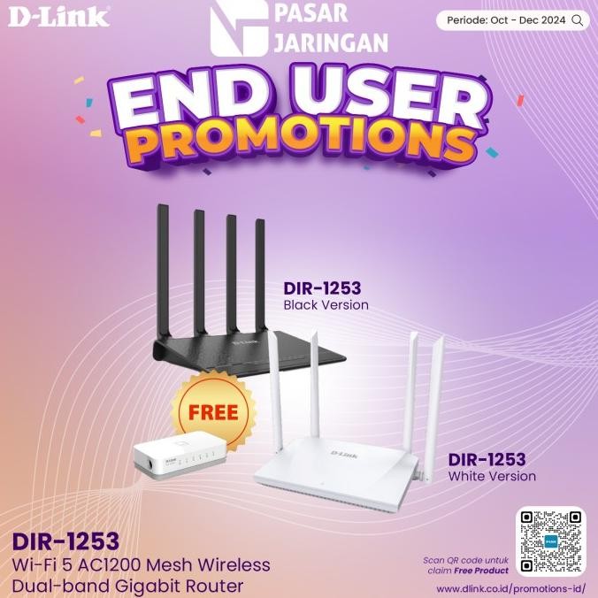 DLINK DIR-1253 AC1200 MU-MIMO MESH Wireless Gigabit Router