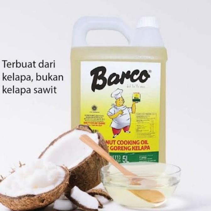 

minyak goreng kelapa - coconut cooking oil barco - 5 liter