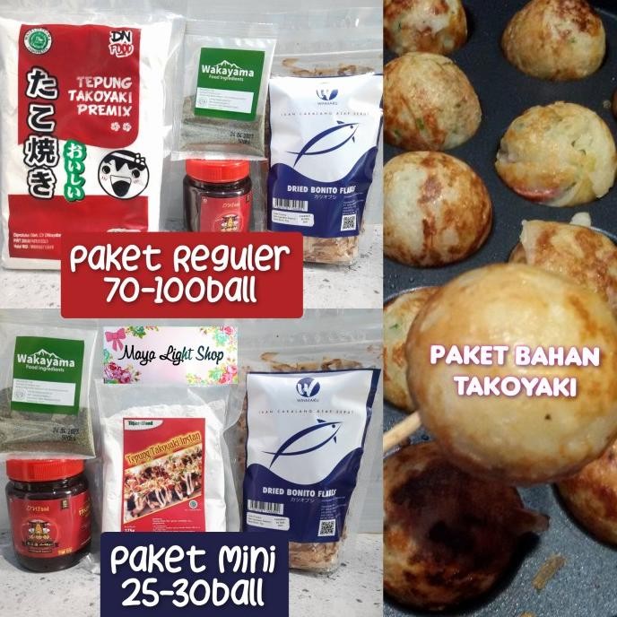 

bahan takoyaki halal tepung tako aonori katsuobushi saos okonomiyaki