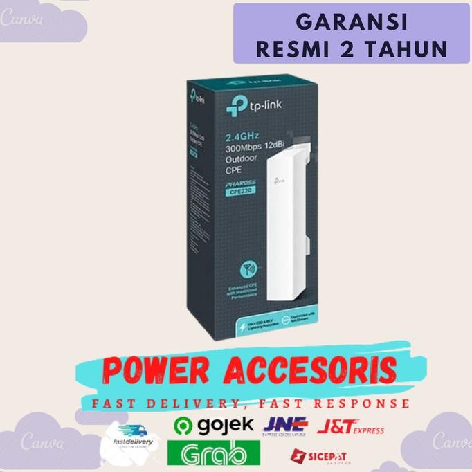 Access Point Outdoor TP-LINK 2.4GHz 300Mbps CPE220 / CPE 220 / CPE-220