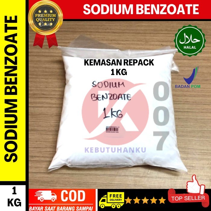 

Sodium Benzoate Food Grade 1 KG / Benzoat / Pengawet Makanan Minuman