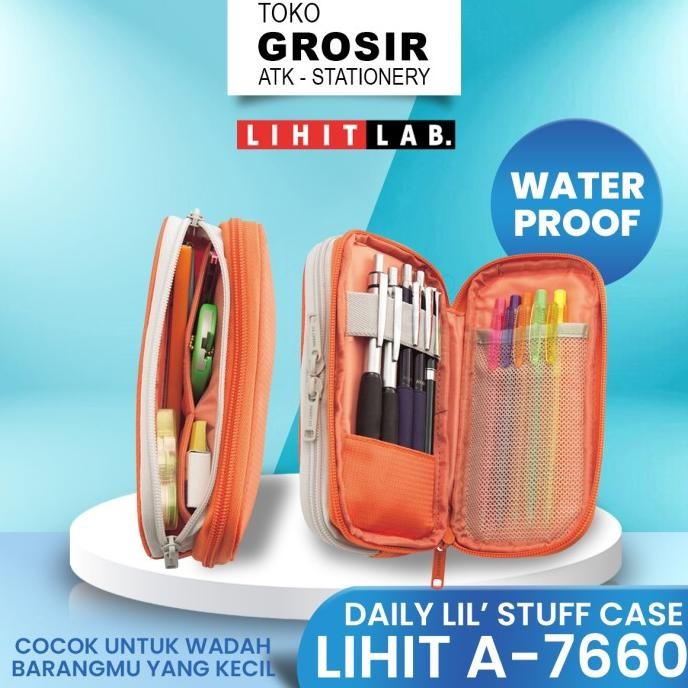 

LIHIT LAB Pen Case Pouch Organizer A-7660 Small