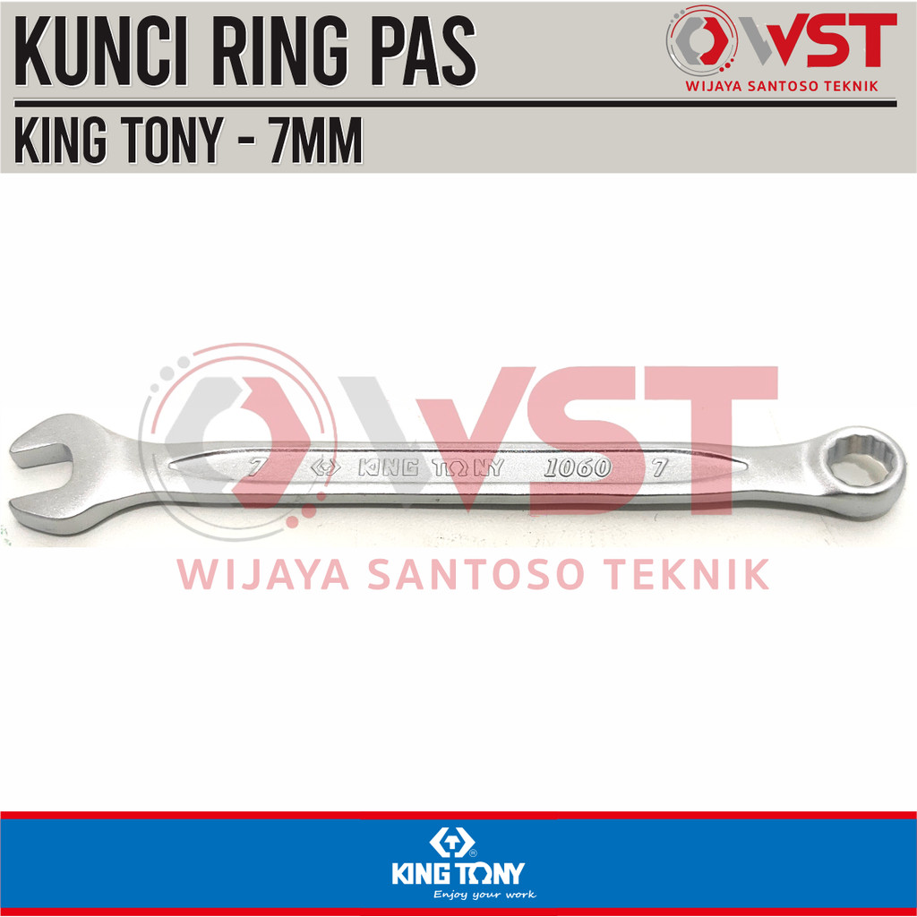 King Tony Kunci Ring Pas 7mm / Kunci Kombinasi 7 mm Pas Ring