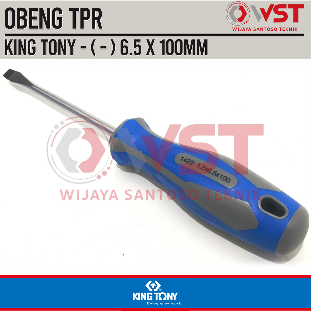 King Tony Obeng Min 6.5x100 mm Gagang TPR / Minus 6.5 x 100 Kingtony