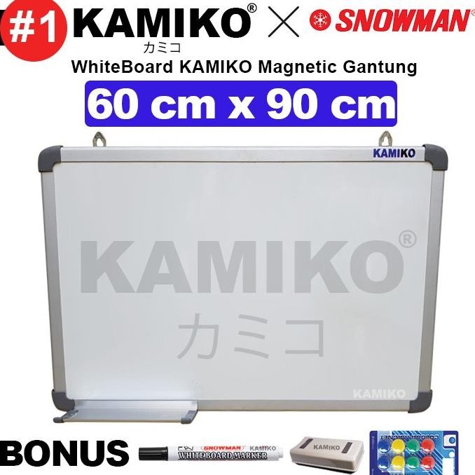 

Baru Kamiko Premium Whiteboard 60 X 90 Spidol, Hapusan, Magnet Premium