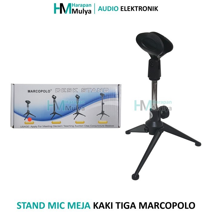 Cuci Gudang Marcopolo Table Mic Stand / Dudukan Microphone Meja Rapat Bonus Holder