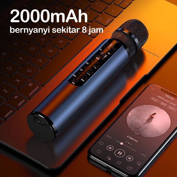 Termurah Mic Karaoke M6 Wireless Bluetooth Karaoke Player Smule Microphone