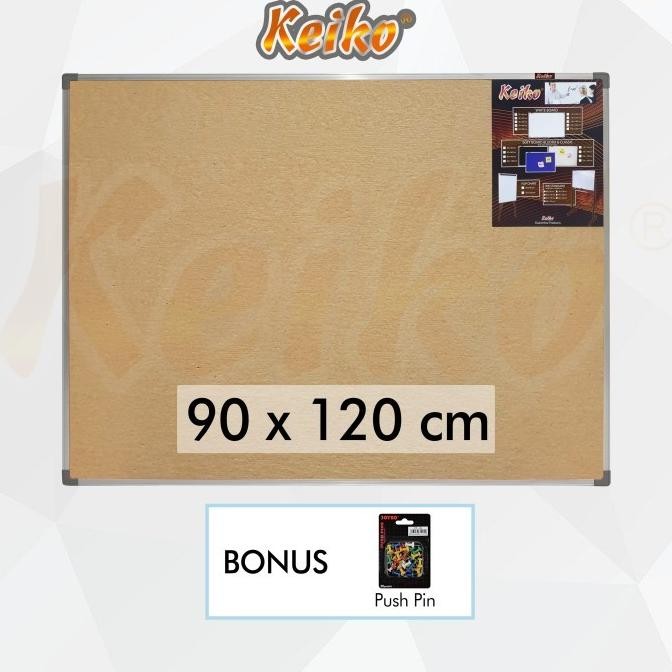 

Baru Ptr Softboard Cork Pin Board / Papan Mading Gantung Keiko 90 X 120 Cm Premium