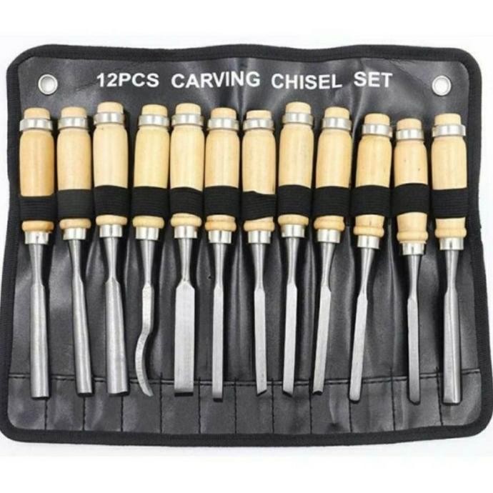 

Best Produk Alat Set Pisau Ukir Pahat Kayu 12 In 1 Carving Wood
