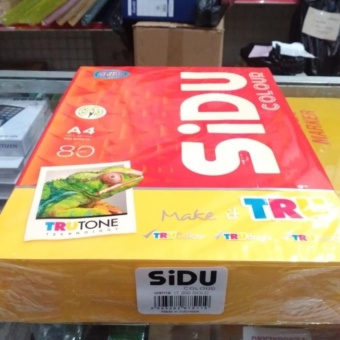 

BEBAS ONGKIR - Kertas Warna SIDU A4 80gr IT 200 Gold