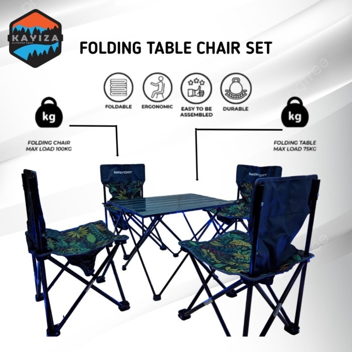 LIMITED EDITION meja kursi set camping outdoor - folding table chair set