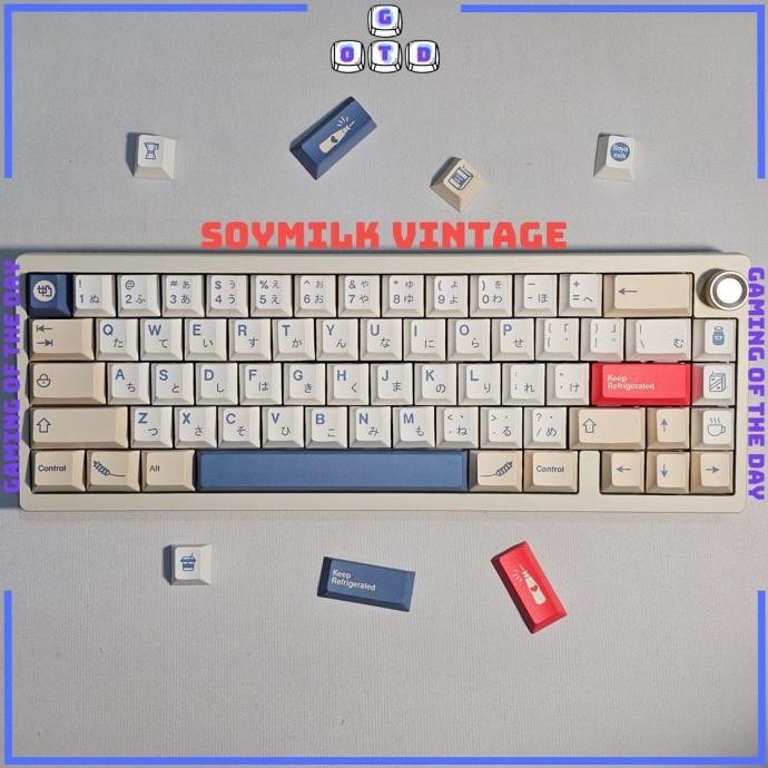 Soymilk Japanese Root Keycaps Keycap by GOTD Cherry PBT Mechanical