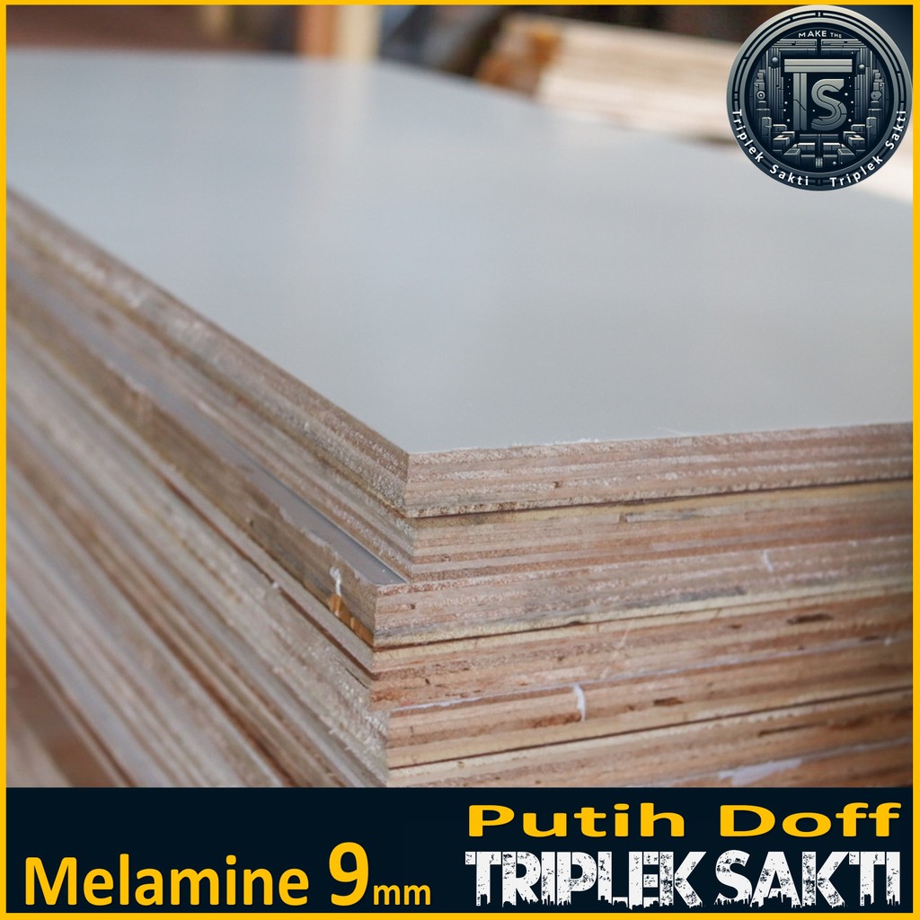 Triplek Melamin 9mm 40x100 cm ( 100x40 cm ) Triplek Putih Doff 1 Muka 9 mm 40x100 cm