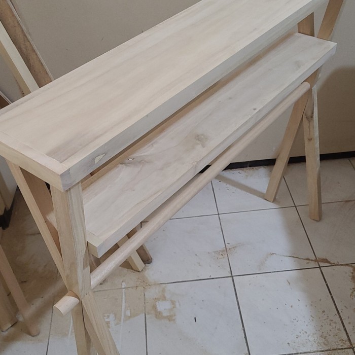 OBRAL rak kayu lipat camping outdoor