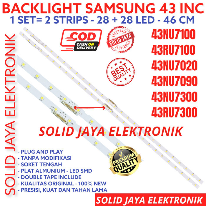 BACKLIGHT SAMSUNG 43 INC UA 43NU7100 43NU7020 43NU7090 LAMPU BL LED TV