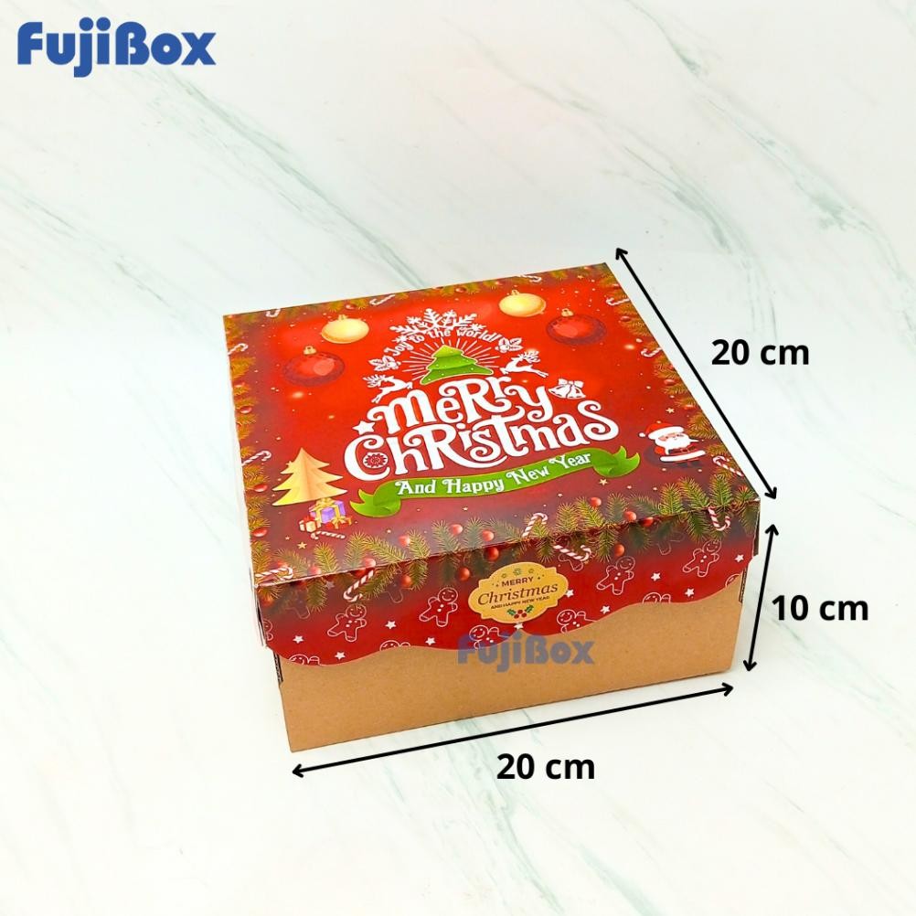 

(10 Pcs) Box Kotak Dus Kue Packaging Natal 20 X 20 X 10
