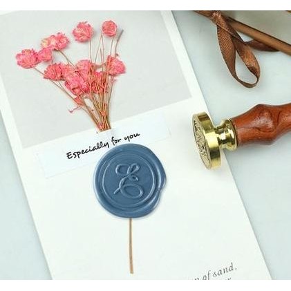 

Baru Wax Seal Stamp Wood Handle Dia. 3cm - Stempel Sealing Lilin Inisial