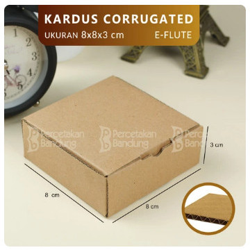 

KARDUS CORRUGATED 8X8X3CM DIE CUT KOTAK KARTON BOX PACKING